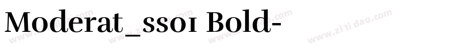 Moderat_ss01 Bold字体转换